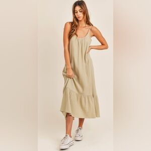 Mable Gauze Midi Dress Size S